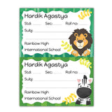 School Book Labels - Jungle Animals