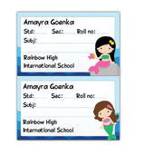 School Book Labels - Mermaids