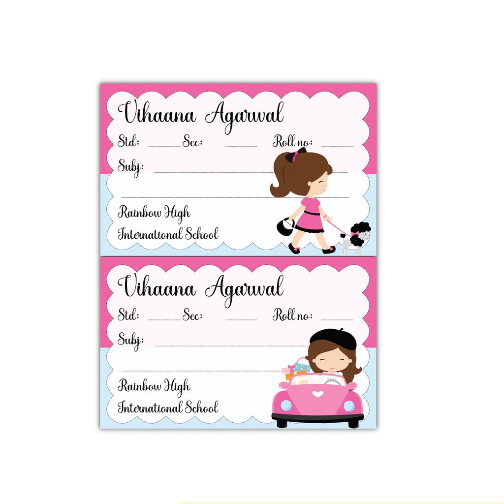 School Book Labels - Paris Girls