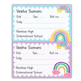 School Book Labels - Rainbow