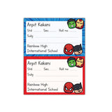 School Book Labels - Superhero Faces