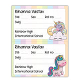 School Book Labels - Unicorn 2