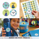 Round waterproof name labels - School Time