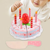 Wooden Birthday Cake Toy Pretend Play for Kids