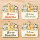 Shape Labels - Jungle Animals