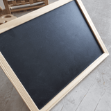 Double Sided Framed Chalkboard - Wooden Slate for Kids