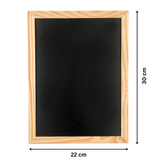 Double Sided Framed Chalkboard - Wooden Slate for Kids