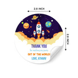 Round thank you label -Space