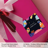 Gift Labels personalized - Space Adventure