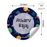 Round water proof label - Space