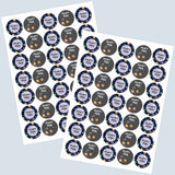 Round water proof label - Space