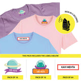 Custom Iron On Labels for Clothes - Space