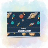 Personalised Gift Notecard - Space Pattern