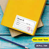 Personalized School Book Labels - Sparkle Unicorn