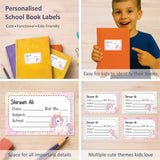 Personalized School Book Labels - Sparkle Unicorn
