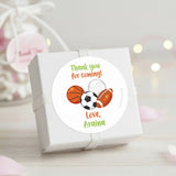 Round thank you label - Sports Fun