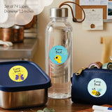 Round waterproof name labels - Spring Joy
