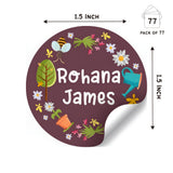 Round Water Proof Labels - Spring Garden