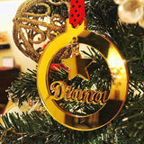 Star Gold Mirror Tree Ornament