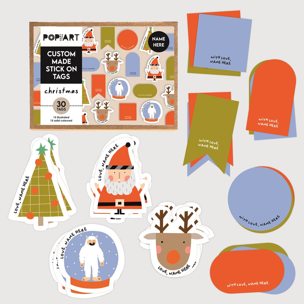 Stick On Tags - Christmas