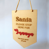 Santa Stop Here Flag