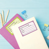 School Book Label - Stripes