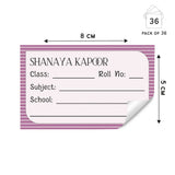 School Book Label - Stripes