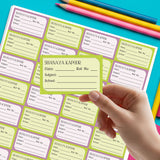 School Book Label - Stripes