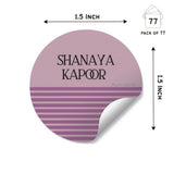 Round water proof label - Stripes