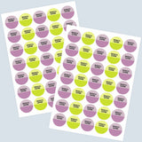Round water proof label - Stripes