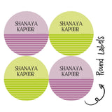 Round water proof label - Stripes