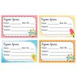School Book Label - Summer Fruits