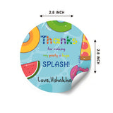 Round thank you label - Summer Fruits