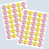 Round Water Proof Labels -Summer Fruits