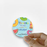 Round thank you label - Summer Fruits