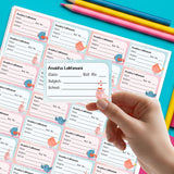 School Book Label - Sweet bird