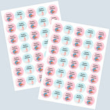 Round water proof label - Sweet birds