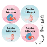 Round water proof label - Sweet birds