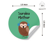 Round water proof label - Sweet Owl