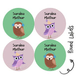 Round water proof label - Sweet Owl