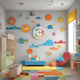 Learning Clock for Kids Room Decor