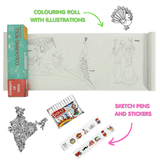 Diversity of India Colouring Roll Sheet for Kids