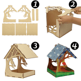 Kids Diy Kit For Kids- Large Bird House For Garden Hanging