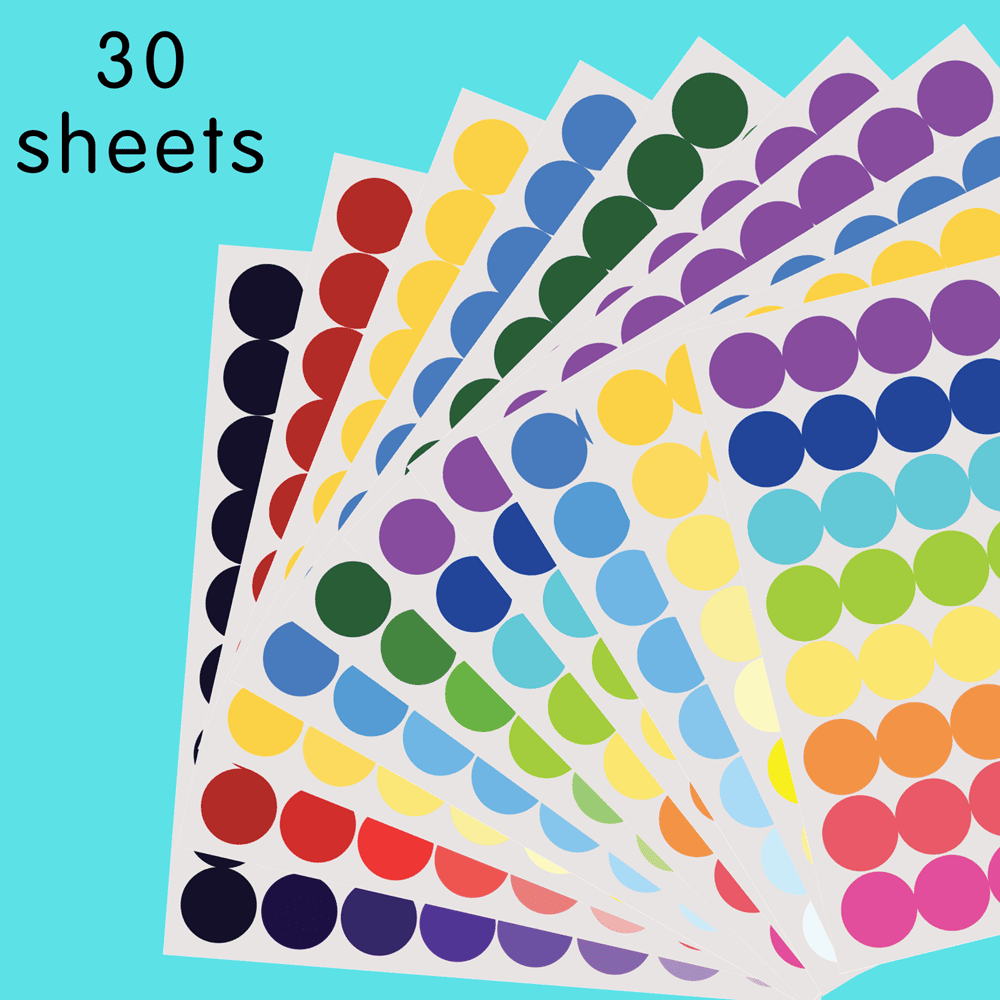 Dot Sticker Examples Shop Rainbow Dot Stickers for Kids: Fun Learning & Creative Play ...