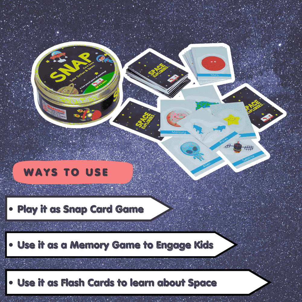 Solar System Snap Flash Card Game Fun Learning and Brain Boosting