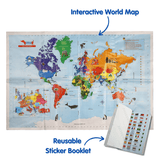 Kids World Map for Kids - Wall Poster for Room Decor