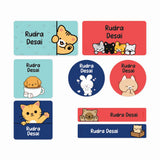 Mixed Waterproof Labels for Kids - Tiny Tails