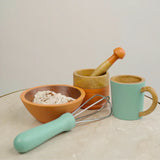 Toddler Combo 1 - Whisk, Wooden Mug, Mortar Pestle & Wooden Bowl