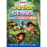 Junior Genius: Dino Discovery – A Fun-Filled Learning Book for Kids Age 7+ | Explore the World of Dinosaurs with Facts, Games, Puzzles