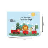 Personalised Gift Notecard - Train Animals